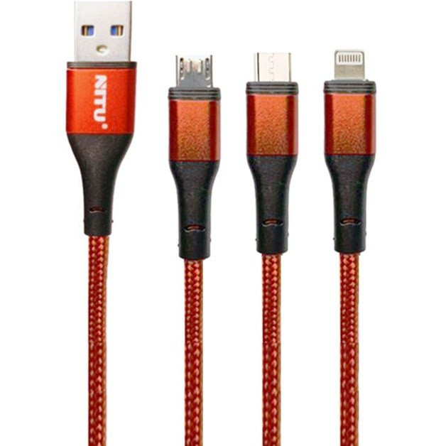 کابل 3سر 3in1 سوپر فست شارژ نیتو NITU NC124