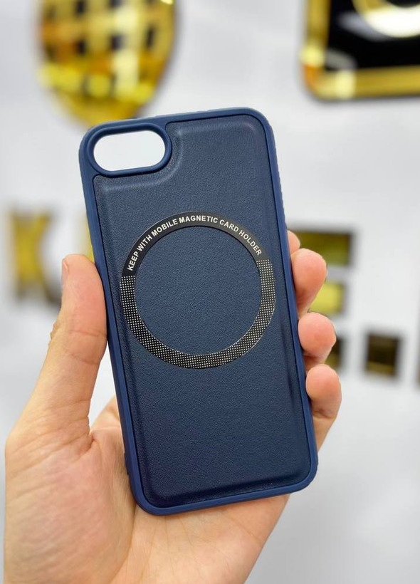 قاب چرمی مگسیف دار به همراه جاکارتی مگنتی iphone8