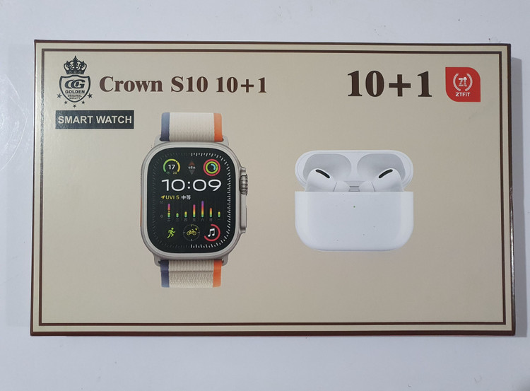 ساعت هوشمند ultra به همراه ایرپاد پرو crown s10 10+1