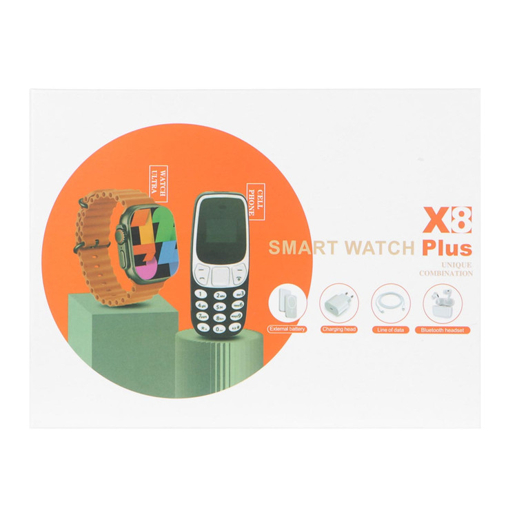 پک ساعت هوشمند X8 PLUS UINQE COMBINATION همراه با موبایل و ایرپاد و پاور بانک و ...