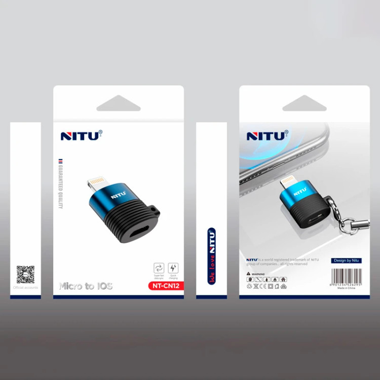 تبدیل micro USB به لایتنینگ نیتو مدل CN12