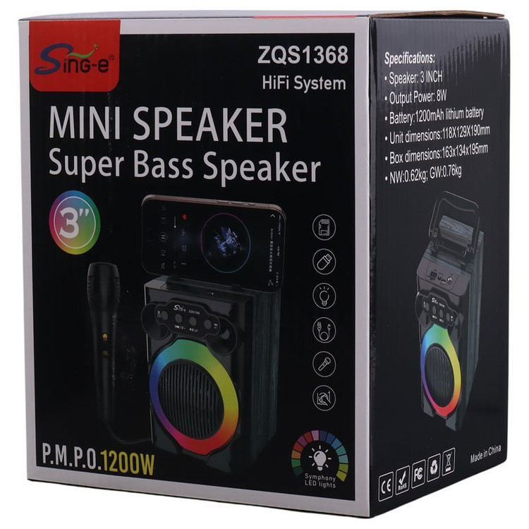 اسپیکر بلوتوثی سینگ ای ZQS1368 + میکروفون