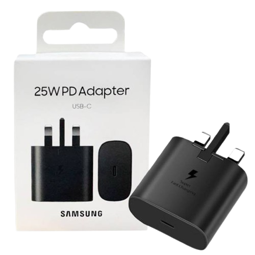 شارژر دیواری سه پین فست و PD تک پورت SAMSUNG Type-C مدل CH 25W