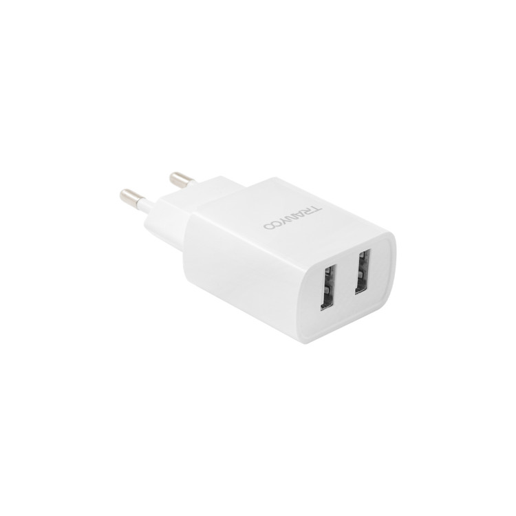 شارژر دیواری 12W فست دو پورت TRANYOO مدل V16 به همراه کابل شارژ Type-C