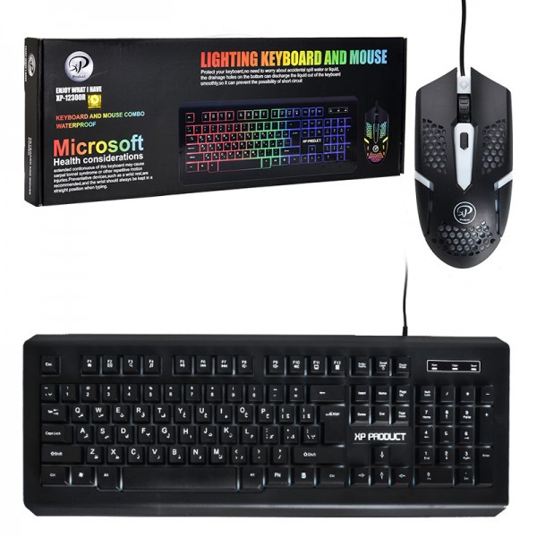 ماوس و کیبورد سیمی گیمینگ XP12300