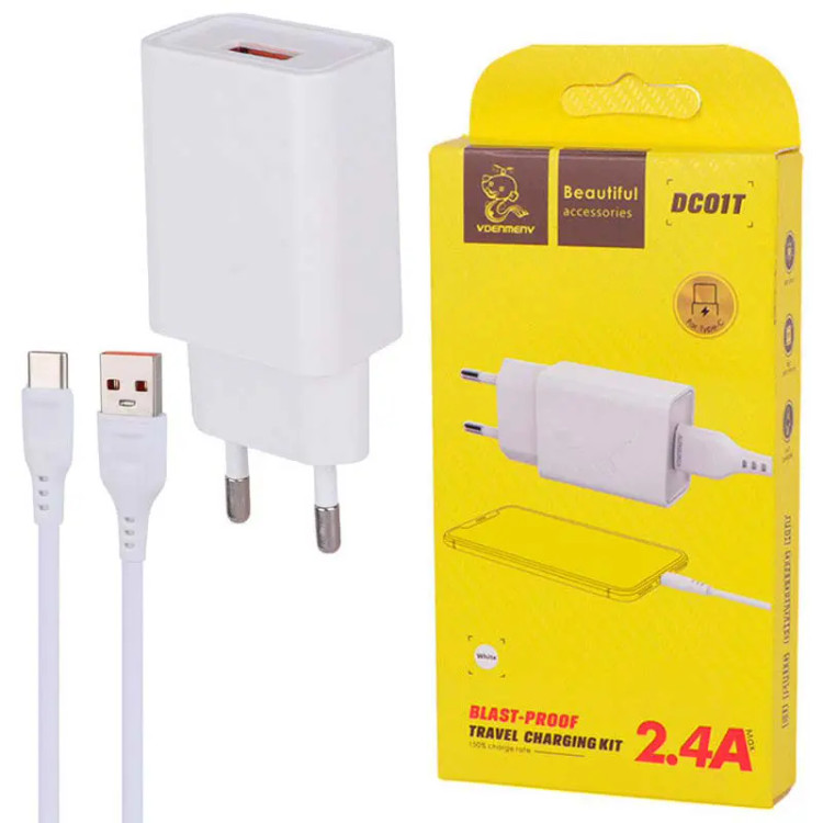 شارژر تایپ سی VDENMENV DC01T 12W