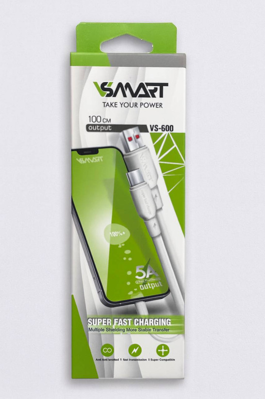 کابل شارژ فست V-Smart Type-C مدل vs-600