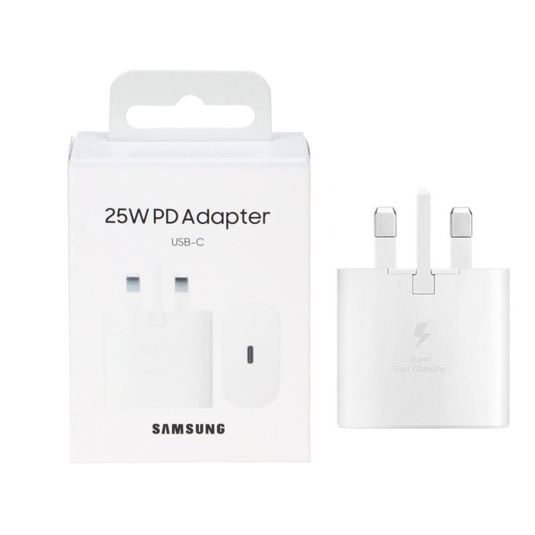 شارژر دیواری سه پین فست و PD تک پورت SAMSUNG Type-C مدل CH 25W