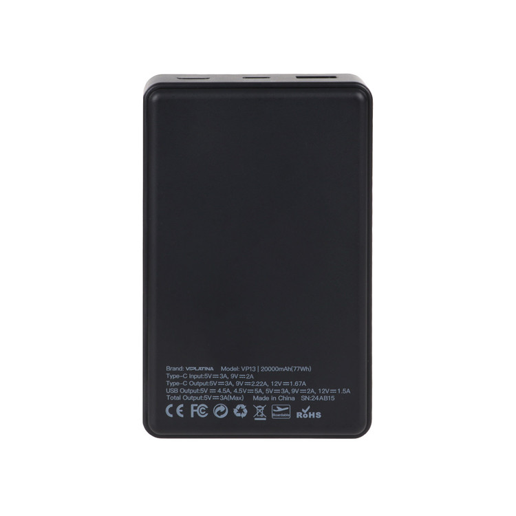 پاوربانک فست شارژ VIPLATINA 20000mAh مدل VP13 22.5W