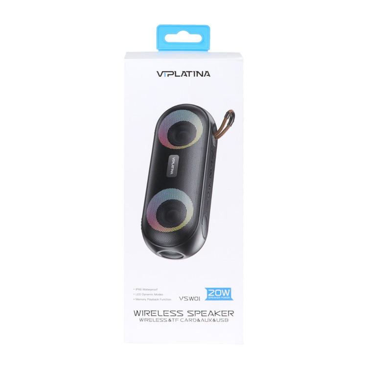 اسپیکر بلوتوثی 20 وات ضد آب VIPLATINA مدل VSW01 RGB