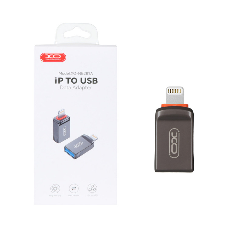 تبدیل otg آیفون XO Lightning To USB مدل XO-NB281A