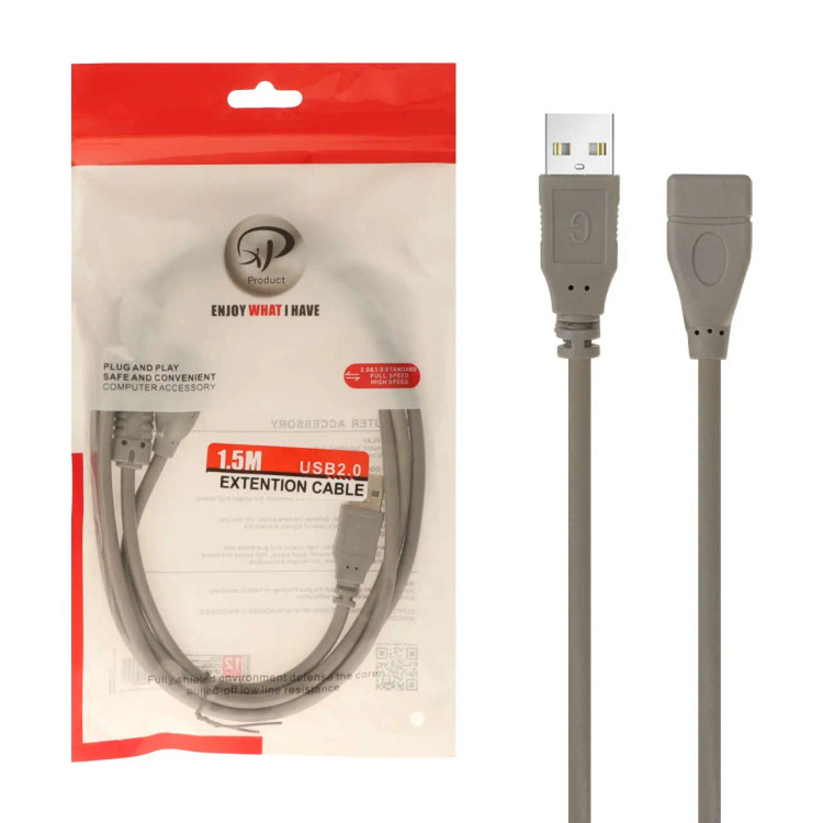 کابل افزایش طول USB 2.0 طول 1.5 متر xp