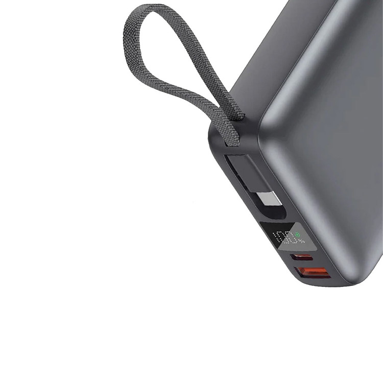 پاوربانک PD و فست شارژ QCY 20000mAh مدل PB20A 45W - خاکستری (گارانتی 18 ماهه)