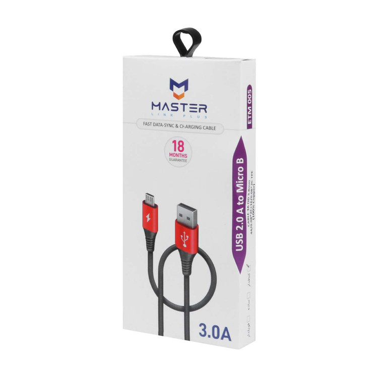 کابل شارژ کنفی سوپر فست اندروید MASTER مدل ETM 005