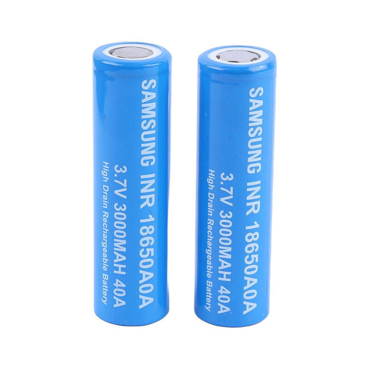 باتری لیتیومی شارژی Samsung 18650 3000mAh (سرتخت ) بسته 2 عددی