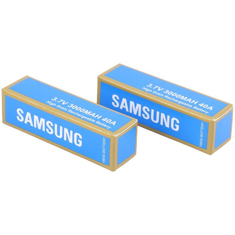 باتری لیتیومی شارژی Samsung 18650 3000mAh (سرتخت ) بسته 2 عددی