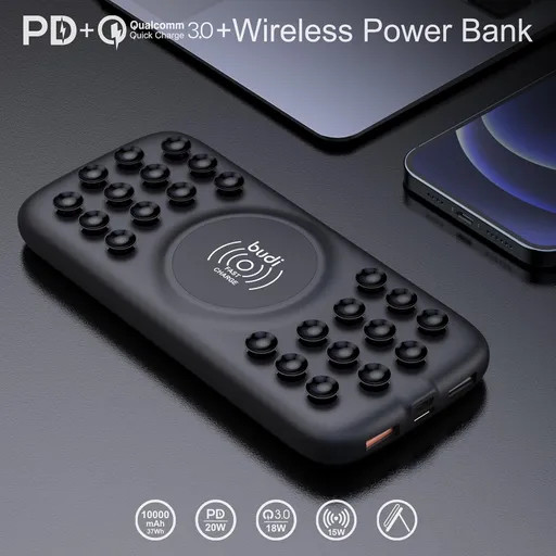 پاوربانک بودی 10000 میلی آمپر 20 وات مدل Budi PB099B