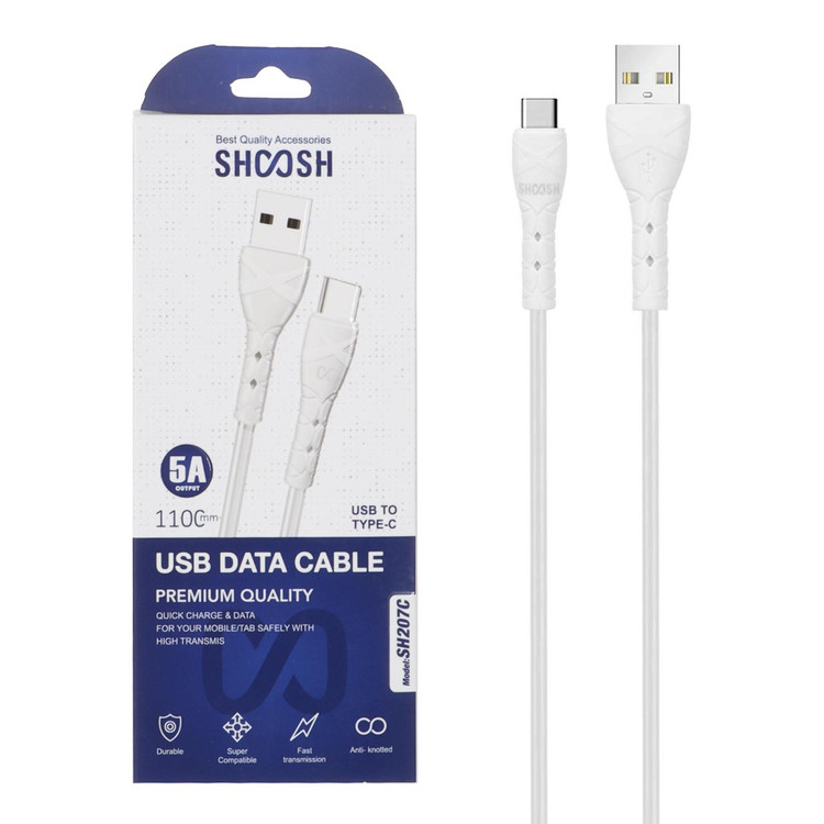 کابل شارژ 1.1 متری فست Shoosh Type-C مدل SH207C