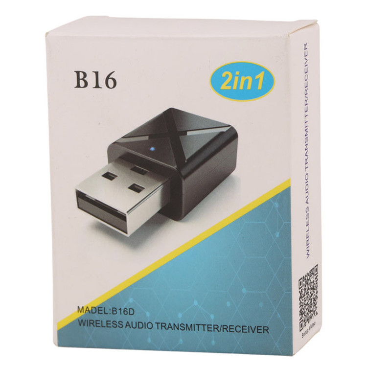 دانگل دوکاره گیرنده و فرستنده صدای بلوتوث B16D AUX