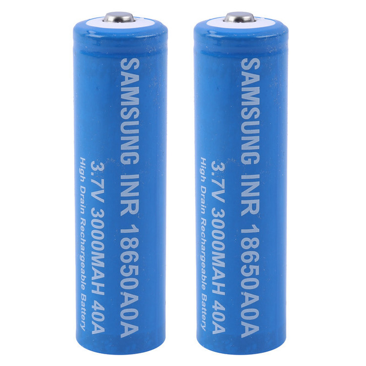 باتری لیتیومی شارژی Samsung 18650 3000mAh (نوک دار) بسته 2 عددی