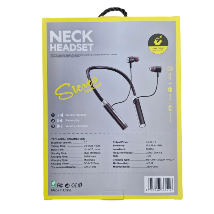 هدفون گردنی بلوتوثی مدل CT-202