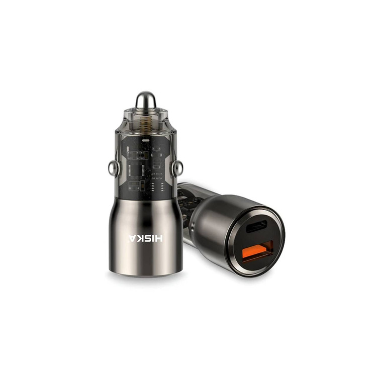 شارژر فندکی فست و PD دو پورت Hiska مدل HCC-329 95W