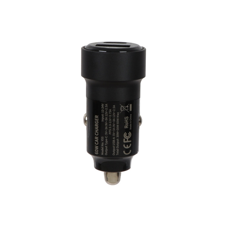 شارژر فندکی فست و PD دو پورت Yesido مدل Y55 60W همراه با کابل Type-C