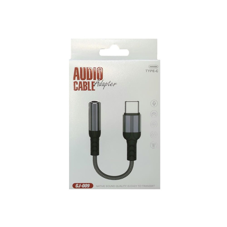 تبدیل تایپ سی type-c به جک 3.5 میلیمتر صدا مدل GJ-009