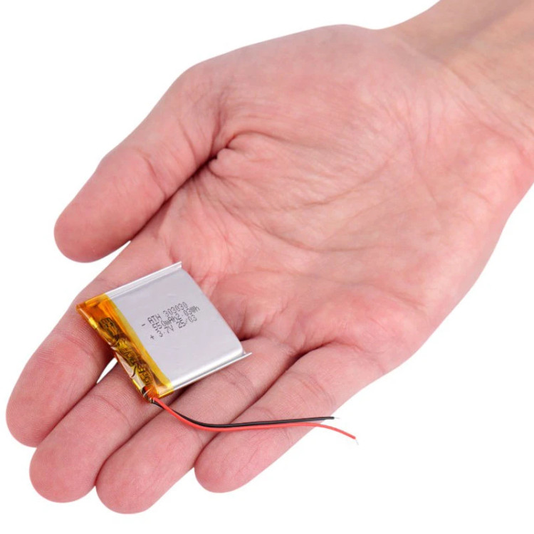 باتری لیتیوم 500mAh 30*30*3mm 303030