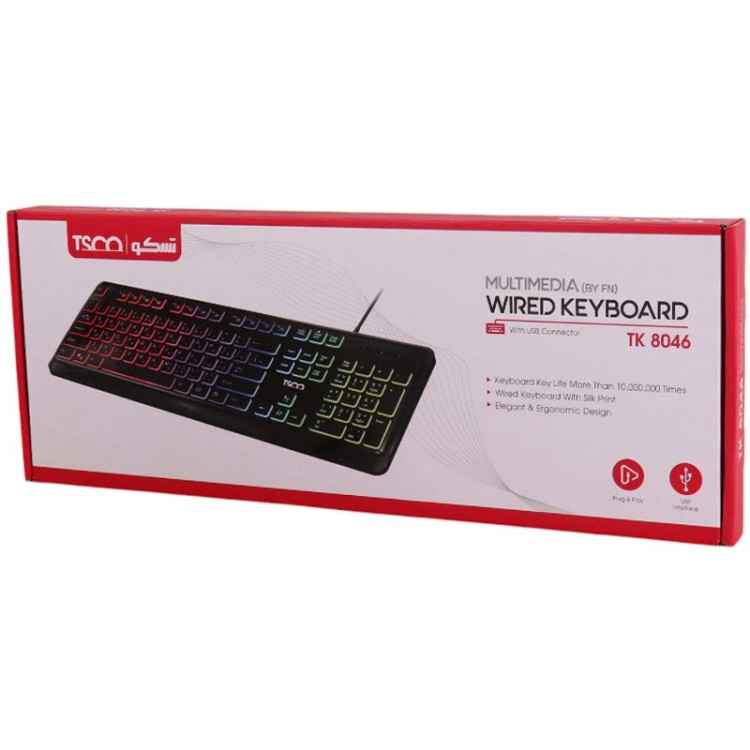 کیبورد RGB باسیم TSCO تسکو TK 8046