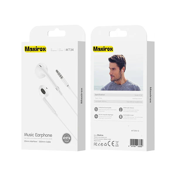 هندزفری سیمی Maxirox مدل MT34