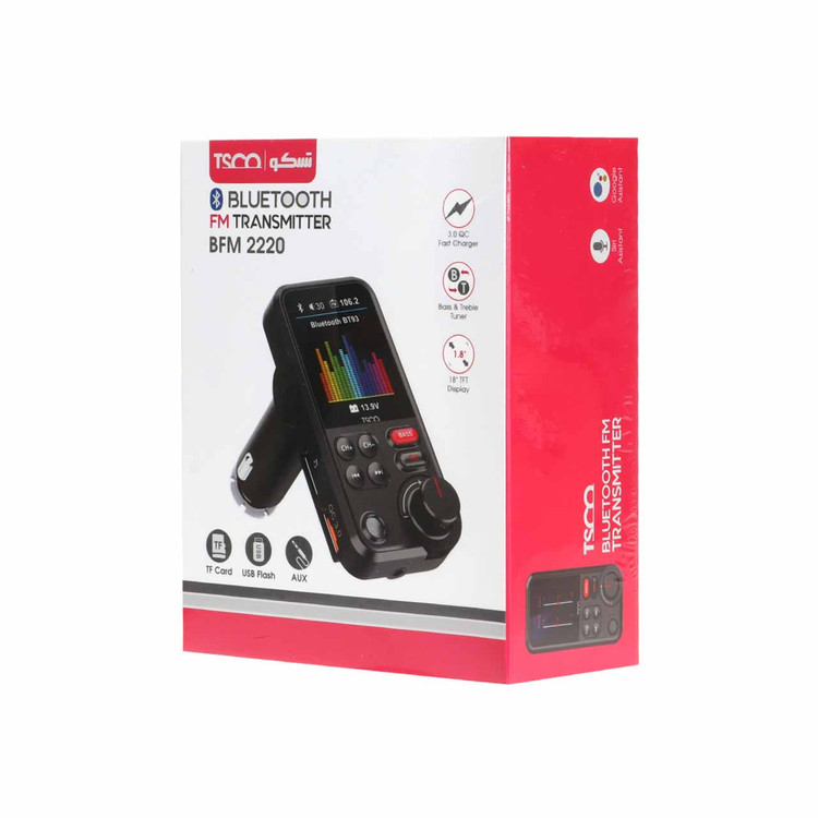 شارژر فندکی و پخش کننده FM بلوتوث Tsco مدل BFM 2220