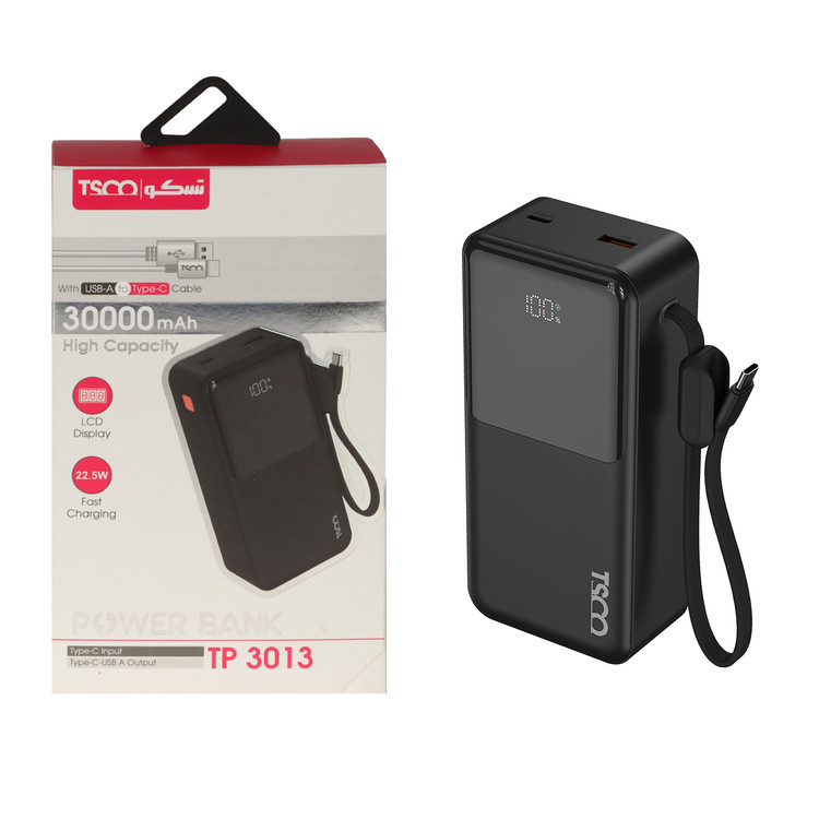 پاوربانک فست شارژ TSCO 30000mAh مدل TP 3013 22.5W