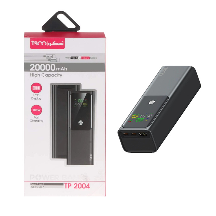 پاوربانک فست شارژ TSCO 100W 20000mAh مدل TP 2004 (تخفیف 15 درصدی خرید نقدی)