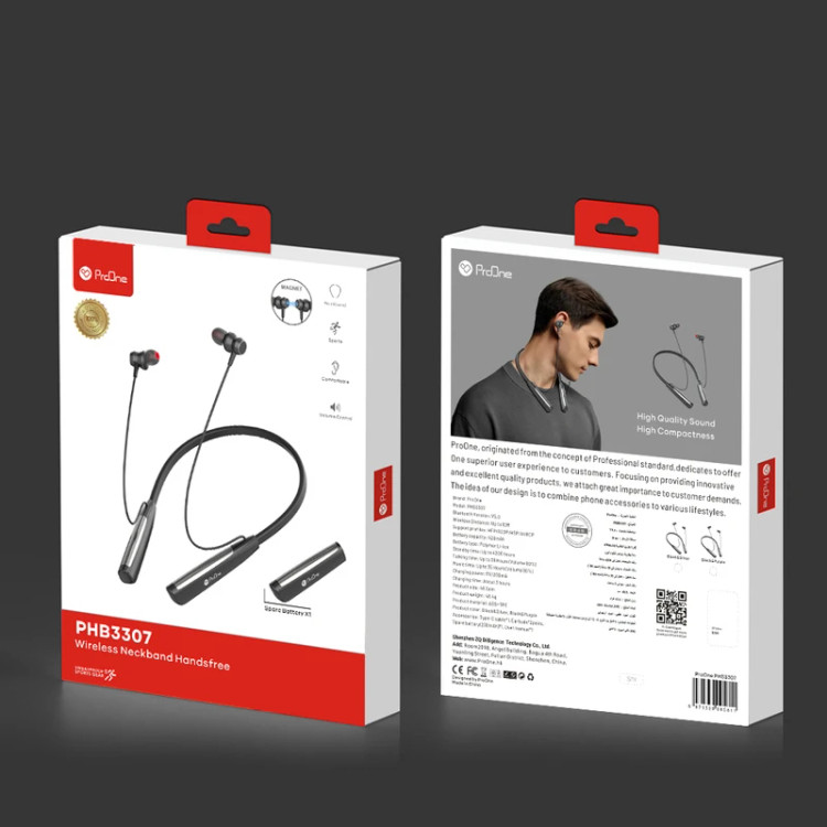 هندزفری گردنی ProOne مدل PHB3307 +باتری یدک